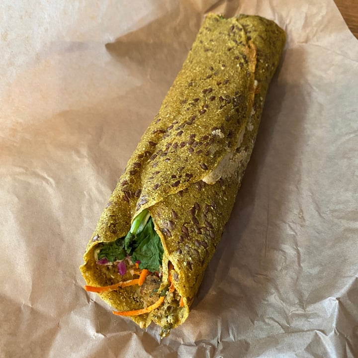 review photo of The Green Moustache Organic Café Falafel Wrap shared by @wfpbguy on 18 Jul 2022 - review