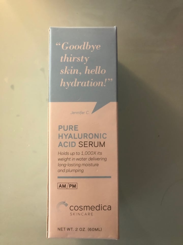 photo of Cosmedica Skincare Pure Hyaluronic Acid Serum shared by @cleameyer on  10 Jan 2020 - review