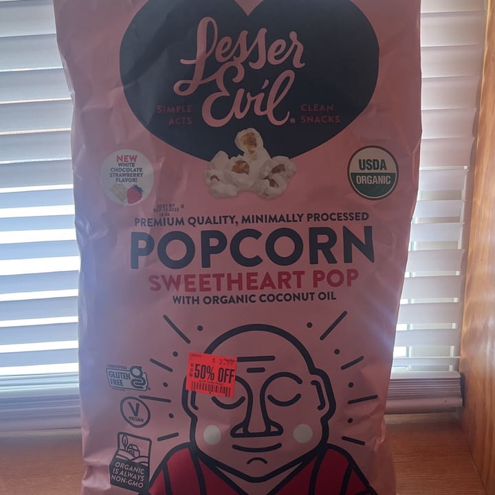 review photo of Lesser Evil Snacks Organic Popcorn- Sweetheart Pop shared by @cassy813 on 13 Feb 2022 - review