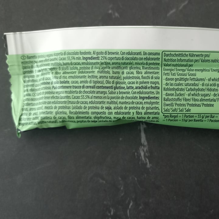 photo of Multipower Protein Layer Vegan Brownie Flavour shared by @gaiapio on  12 Dec 2022 - review