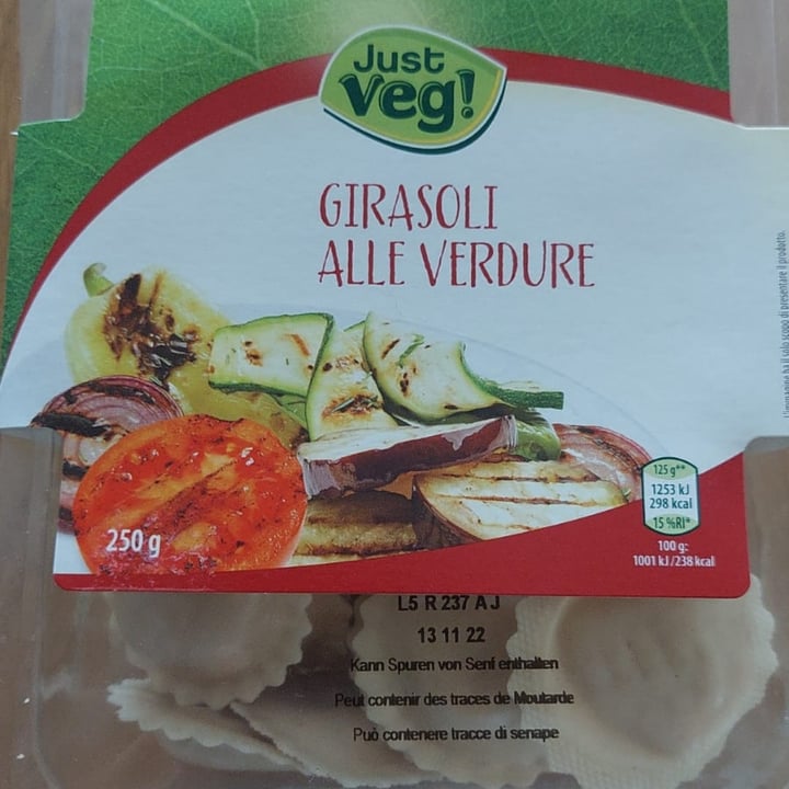 photo of Just Veg! (ALDI Italy) Ravioli di verdure grigliate shared by @lacri88 on  01 Oct 2022 - review