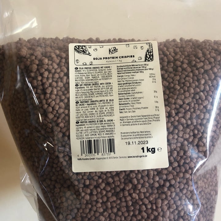 photo of Koro Soja crispies shared by @nocemoscata on  04 Sep 2022 - review
