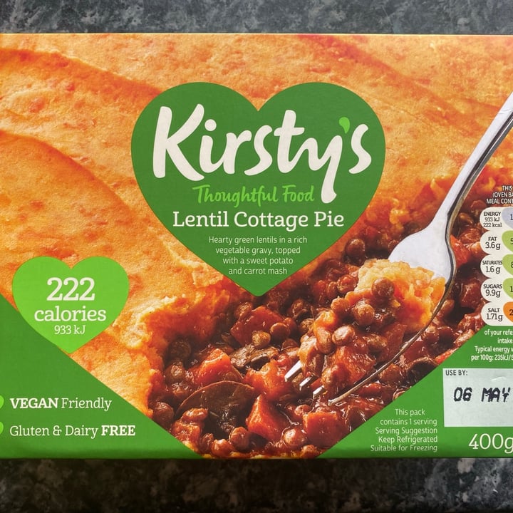 photo of Kirsty’s Lentil cottage pie with sweet potato mash shared by @jamesm on  18 Apr 2021 - review