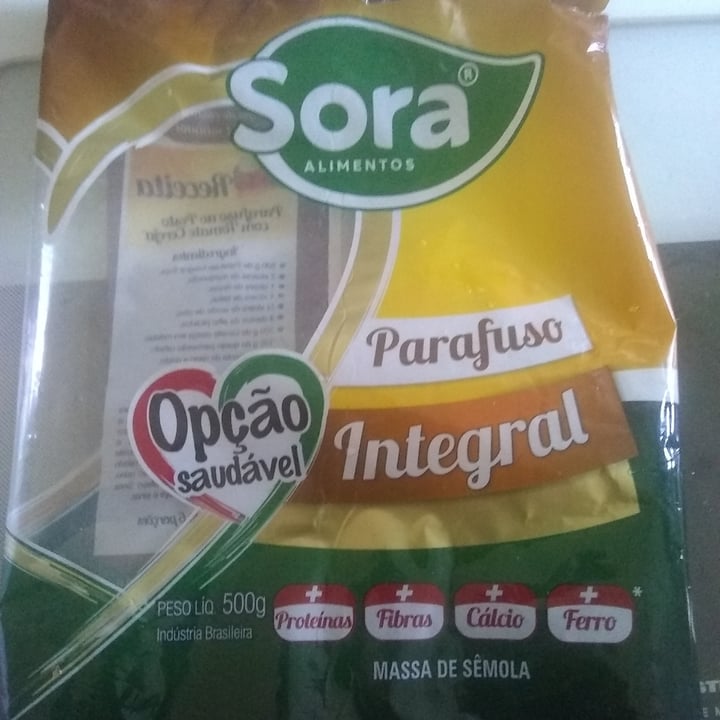 photo of Sora Sora Macarrão Integral Parafuso shared by @nadjane on  04 Nov 2022 - review