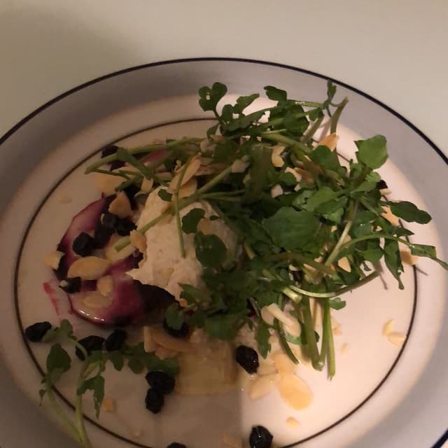 Photo of the dish “Beet almond and cashew cheese salad”