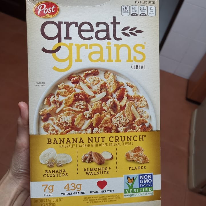 photo of Great Grains Banana Nut Crunch shared by @plantiful on  12 Jul 2020 - review