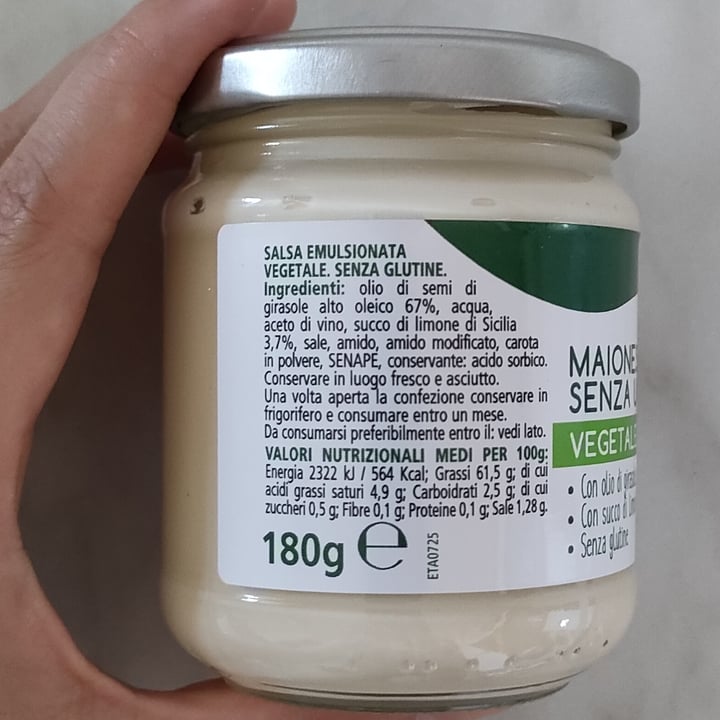 photo of Fior di Natura maionese senza uova vegetale shared by @valentinavalentina on  18 Jul 2022 - review