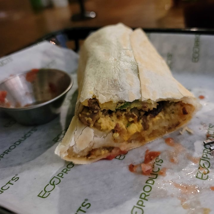 review photo of Under the Ground BloNo Vegan Monster Breakfast Burrito shared by @vegronica on 16 Jul 2022 - review
