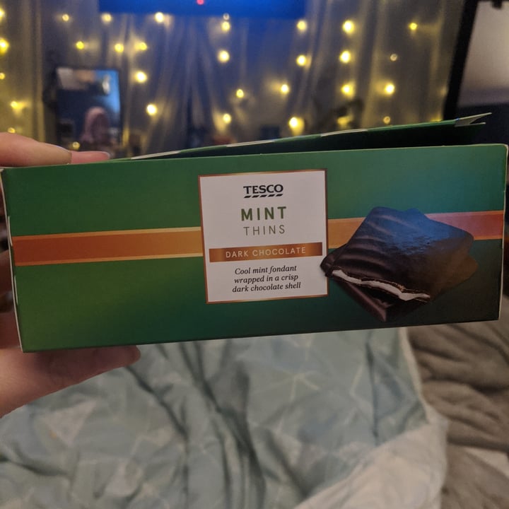 photo of Tesco Dark chocolate mint thins shared by @chanelharding on  15 Nov 2022 - review