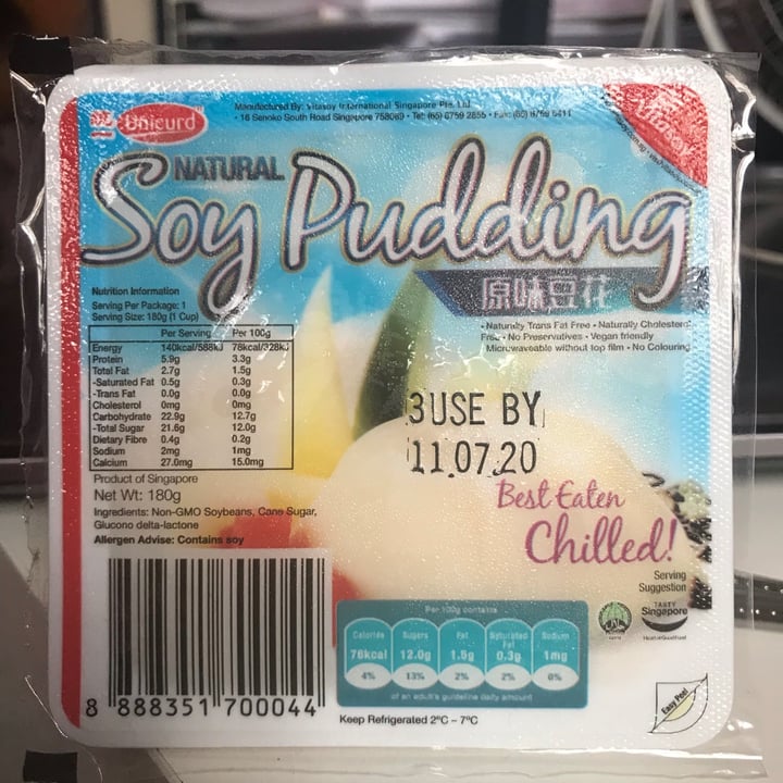 photo of Unicurd Natural Soy Pudding shared by @shambuuu on  01 Jun 2020 - review