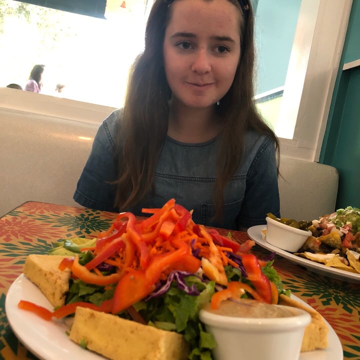 photo of Saturn Cafe Berkeley Crispy Tofu Sesame Salad shared by @clairecancook on  18 Jun 2018 - review