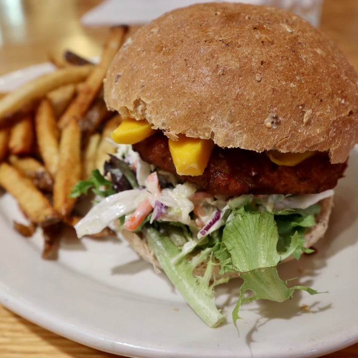 photo of Bonobo's Foods Mango Chick’n Burger with Fries shared by @kaylabear on  15 Oct 2020 - review