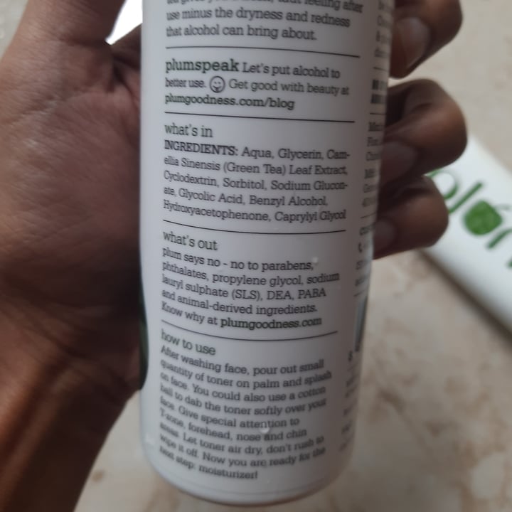 photo of Plum Green Tea alcohol free toner shared by @nichu on  11 Dec 2021 - review
