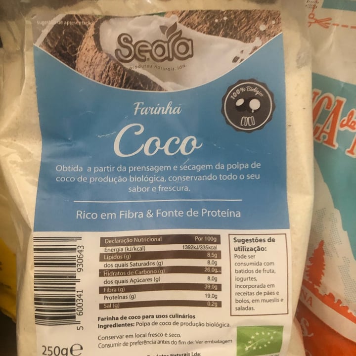 photo of Seara Farinha de coco shared by @sofiarmartins on  13 May 2022 - review