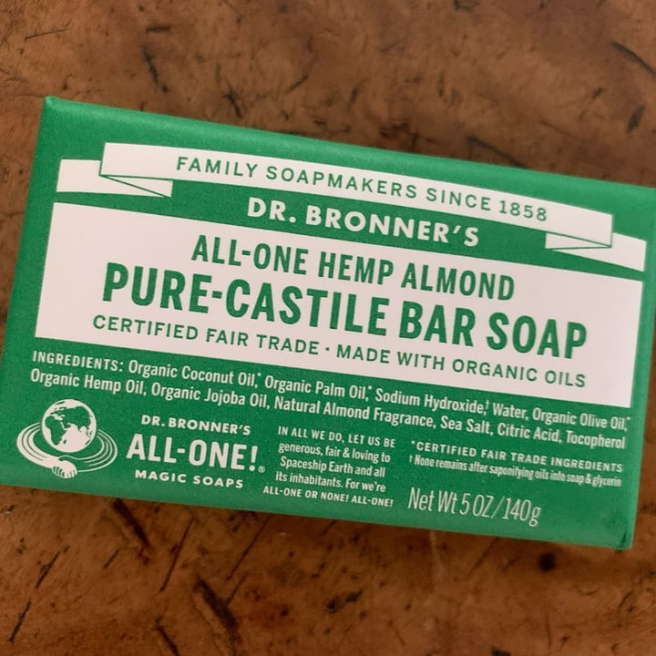photo of Dr. Bronner's All One Hemp Almond Pure Castile Bar Soap shared by @jeremytheape on  05 Aug 2022 - review