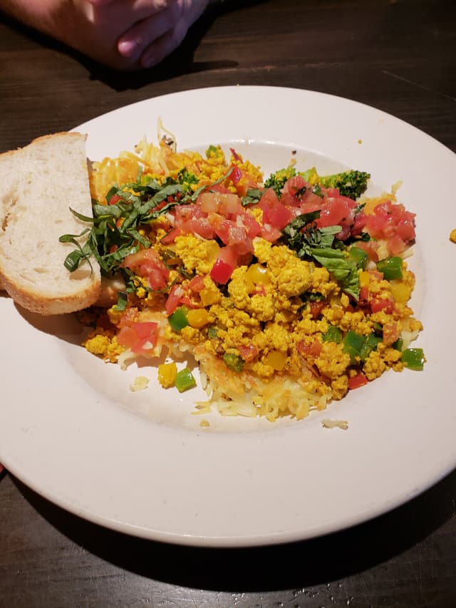 Photo of the dish “Apple Quinoa Cakes & Tofu Scramble”