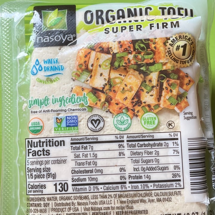 photo of Nasoya Extra Firm Tofu shared by @jtopian89 on  19 May 2022 - review