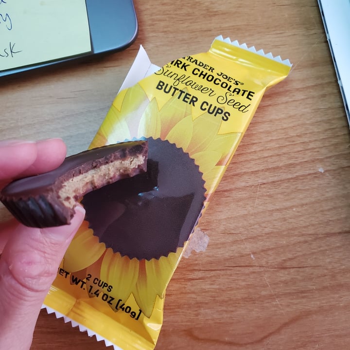 photo of Trader Joe's Dark Chocolate  Sunflower Seed Butter Cups shared by @greenteabean on  21 Sep 2022 - review