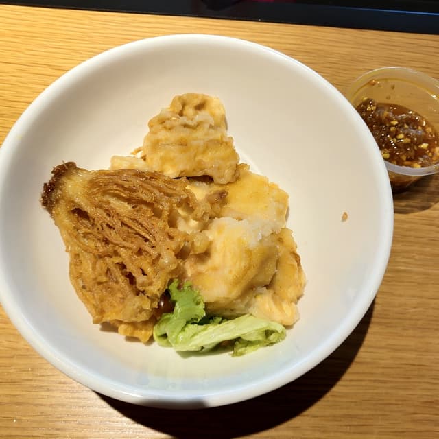 Photo of the dish “Fried Enoki Satay Tofu”