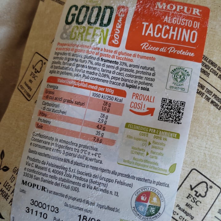 photo of Felsineo Veg Mopur al gusto di Tacchino shared by @melybz on  18 Jun 2022 - review