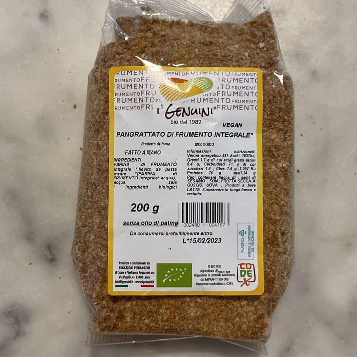 review photo of I genuini Pan grattato di frumento integrale shared by @fcisca73 on 13 Mar 2022 - review