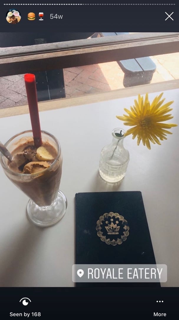 photo of Royale Eatery Banana and Peanut butter milkshake shared by @sineadf on  20 Feb 2020 - review
