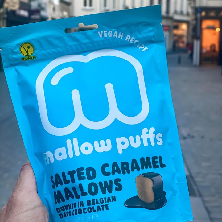 photo of Mallow puffs Salted Caramel Mallows in Dark Chocolate shared by @travelerafit on  02 May 2021 - review