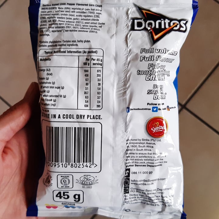 review photo of Doritos Sweet Chilli Pepper Flavoured Corn Chips shared by @lpandel on 16 Oct 2021 - review