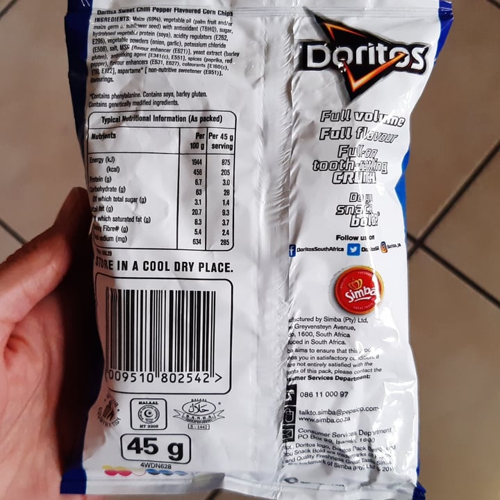 photo of Doritos Sweet Chilli Pepper Flavoured Corn Chips shared by @lpandel on  16 Oct 2021 - review