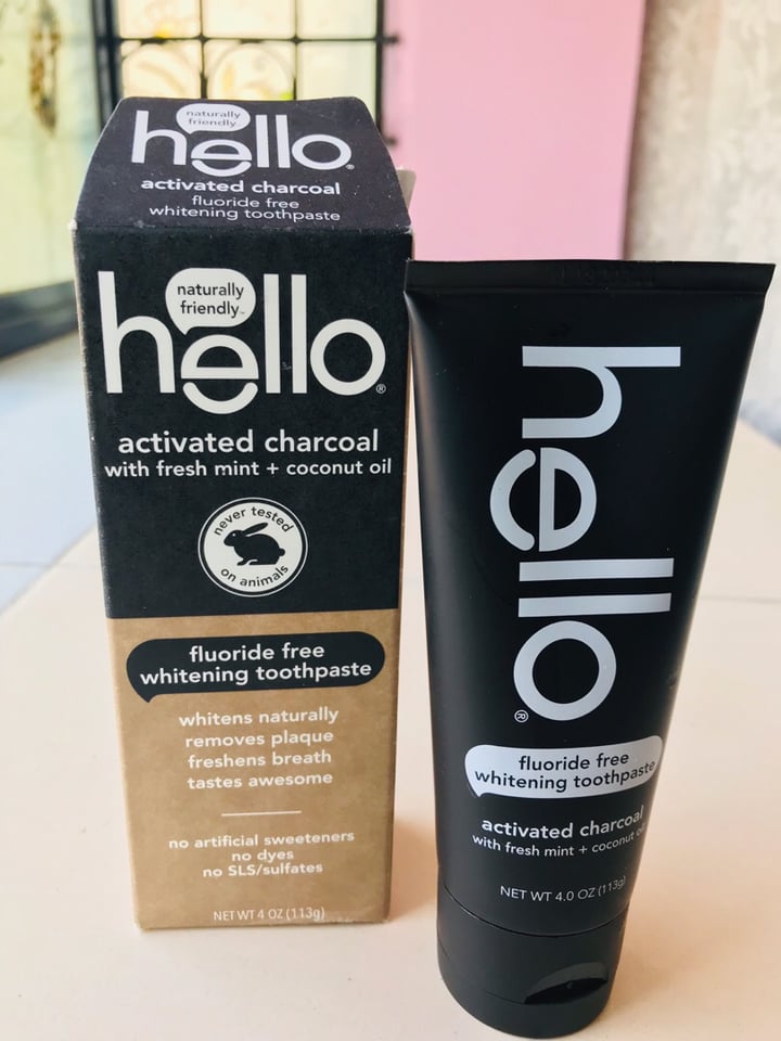 photo of Hello Fluoride free whitening toothpaste shared by @vegantaylorjohnson on  07 Jan 2019 - review