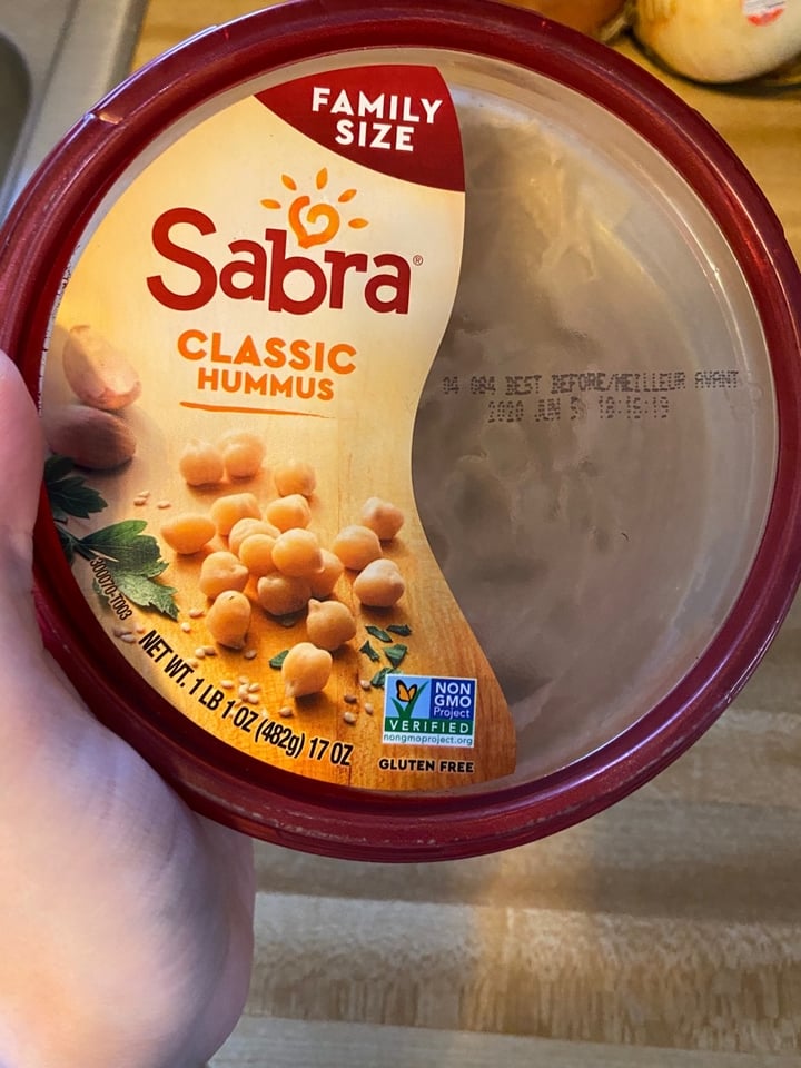 photo of Sabra Classic Hummus shared by @vegpaige on  12 Apr 2020 - review