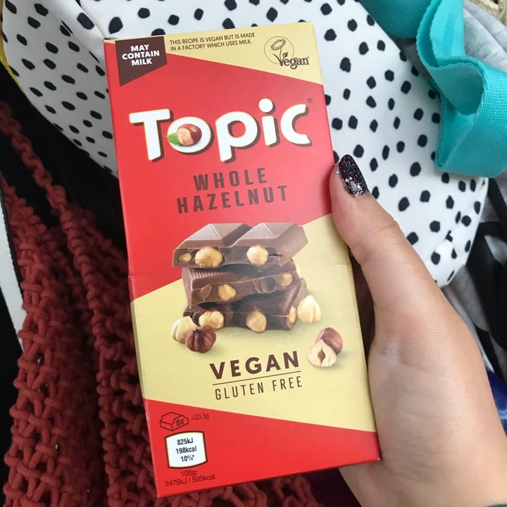 photo of Topic  Vegan Chocolate Whole Hazelnut shared by @mollyjane on  04 Nov 2021 - review