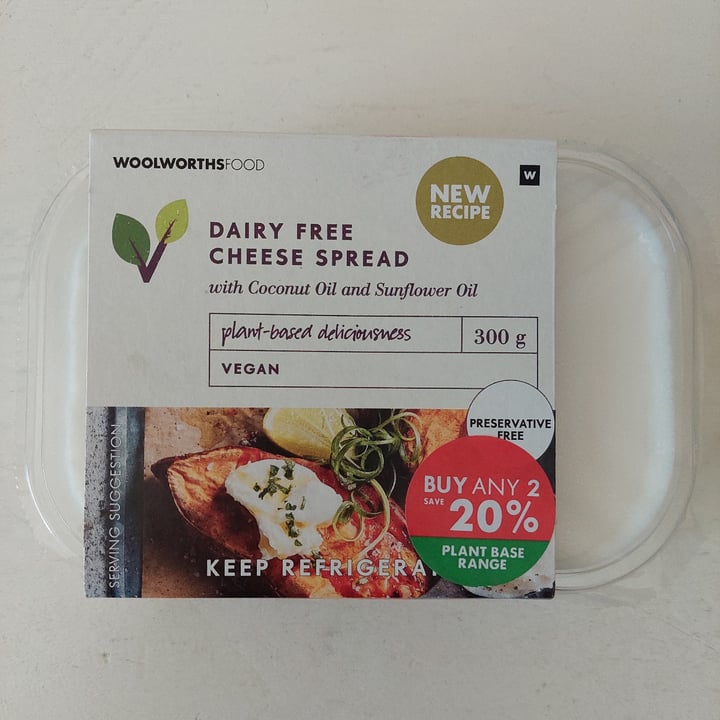 photo of Woolworths Food Dairy Free Cheese Spread shared by @hippiegirl on  04 Nov 2022 - review