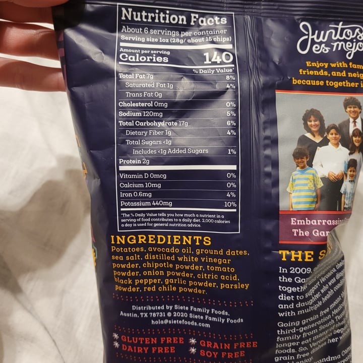 photo of Siete Family Foods Chipotle BBQ Kettle Cooked Potato Chips shared by @yourfriendjen on  15 May 2022 - review