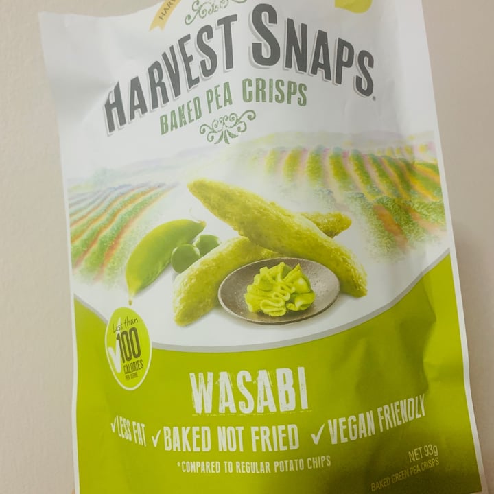 review photo of Harvest Snaps Baked Pea Crisps Wasabi Flavour shared by @loveveggies on 08 Aug 2021 - review