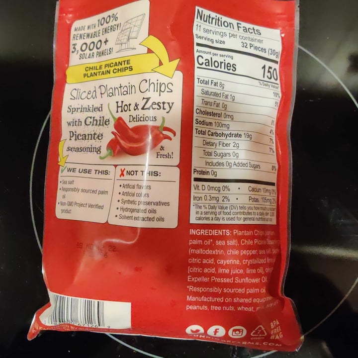 photo of SunRidge farms Chile Picante Plantain Chips shared by @steve0 on  08 Mar 2022 - review