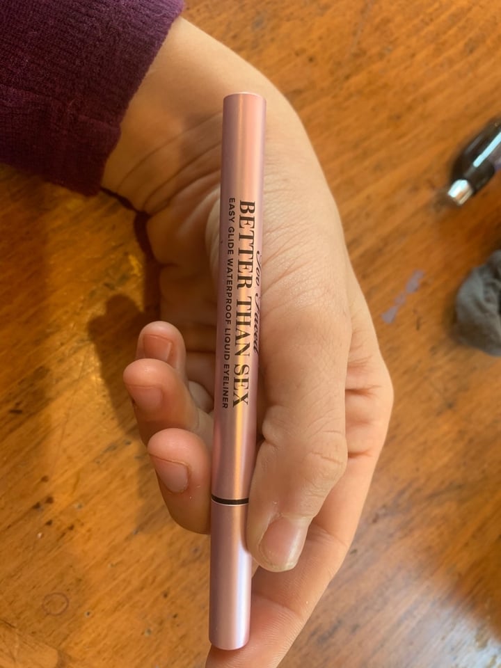 photo of Too Faced Better than Sex Easy Glide Waterproof Eyeliner shared by @alexisjsmiller on  26 Mar 2020 - review