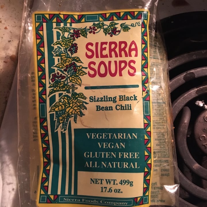 photo of Sierra foods company Sierra Soups Sizzling Black Bean Chili shared by @purplecrystal55 on  29 Dec 2019 - review