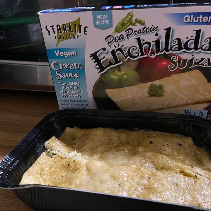 review photo of Starlite Cuisine Enchiladas Suizas shared by @veganaiolilife on 01 Jun 2020 - review