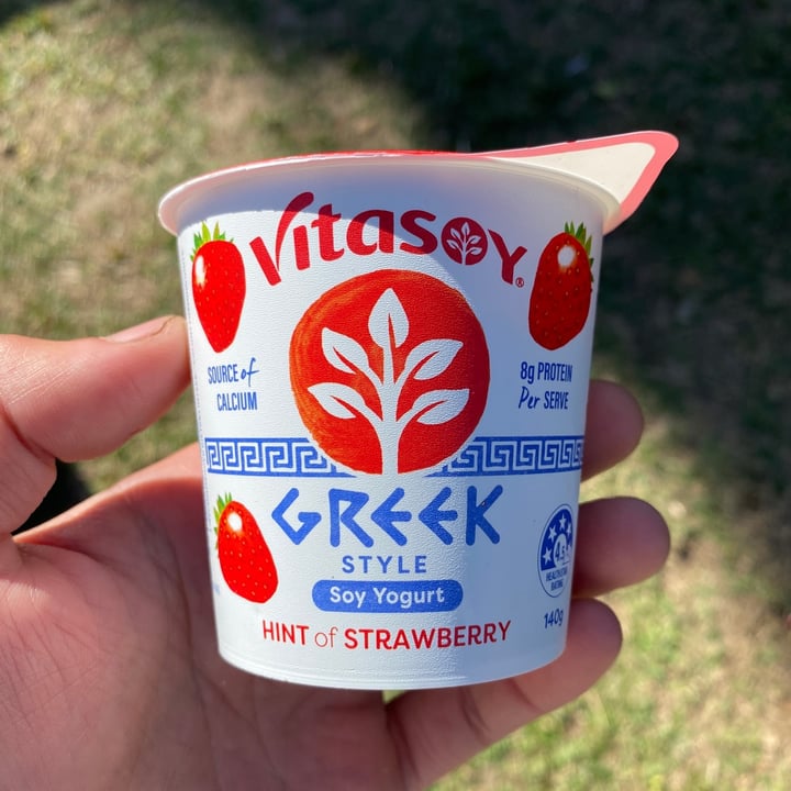 review photo of Vitasoy Greek Style Soy Yogurt Hint of Strawberry shared by @earthling-joel on 01 Sep 2022 - review