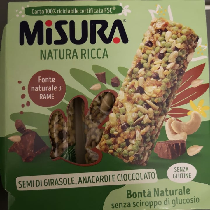 photo of Misura Barrette Semi Di Girasole, Anacardi E Cioccolato shared by @cipi on  01 Jul 2022 - review