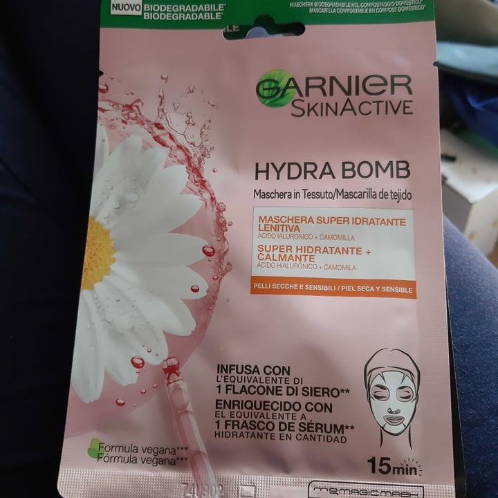 review photo of Garnier Hydra Bomb Maschera In Tessuto Super Idratante/Lenitiva shared by @miletta72 on 29 May 2022 - review