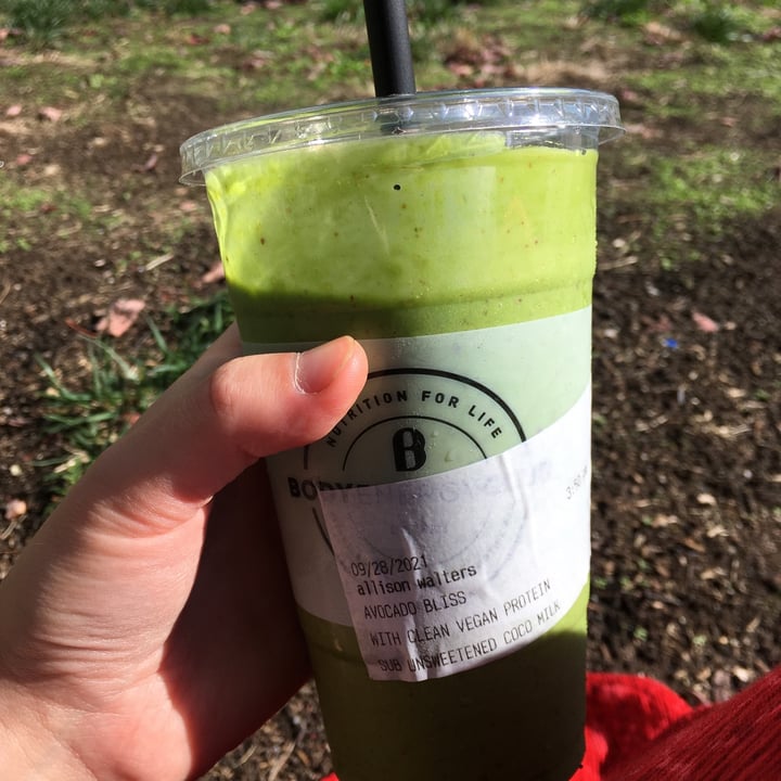 photo of Body Energy Club Avocado Bliss Smoothie shared by @allisonwalters on  01 Oct 2021 - review