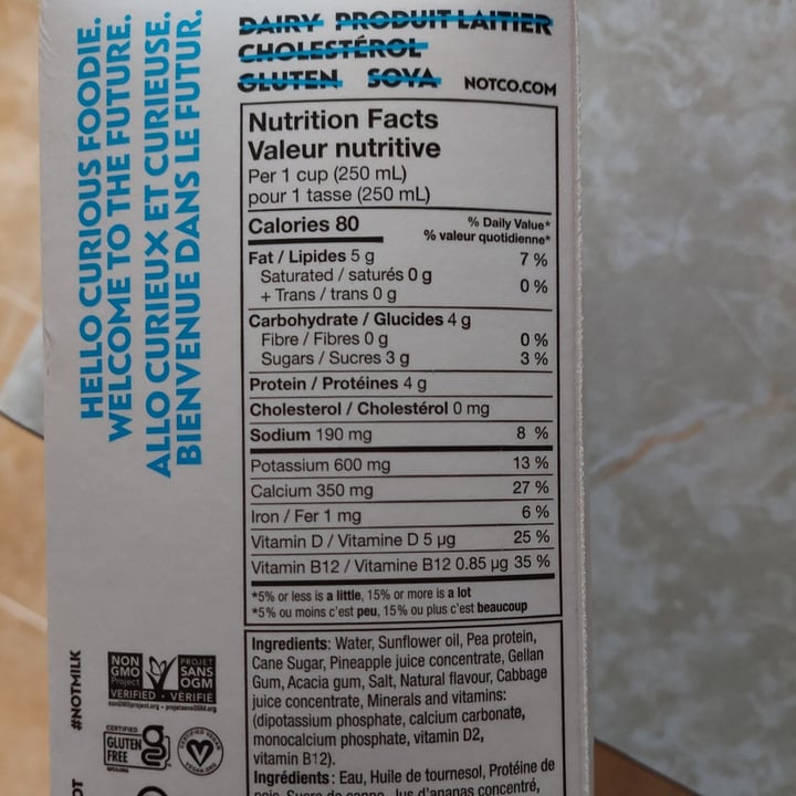 review photo of NotCo Not Milk Semi shared by @siennasaskie on 21 Apr 2022 - review