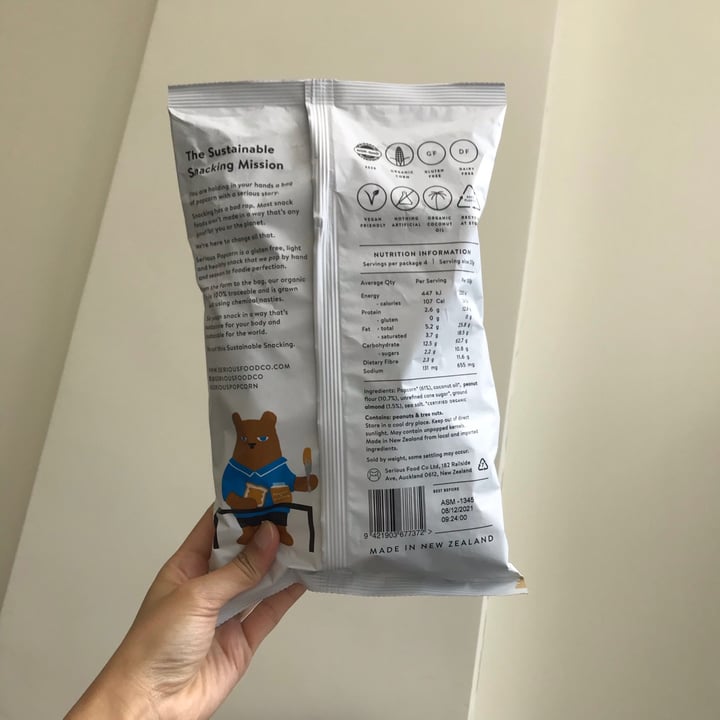 photo of Serious popcorn Peanut Butter & Almond shared by @nozz on  31 Mar 2021 - review