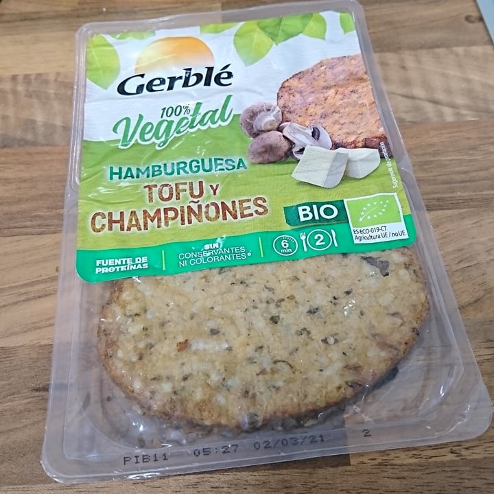 photo of Gerblé Hamburguesa Tofu y Champiñones shared by @lmf on  11 Jan 2021 - review