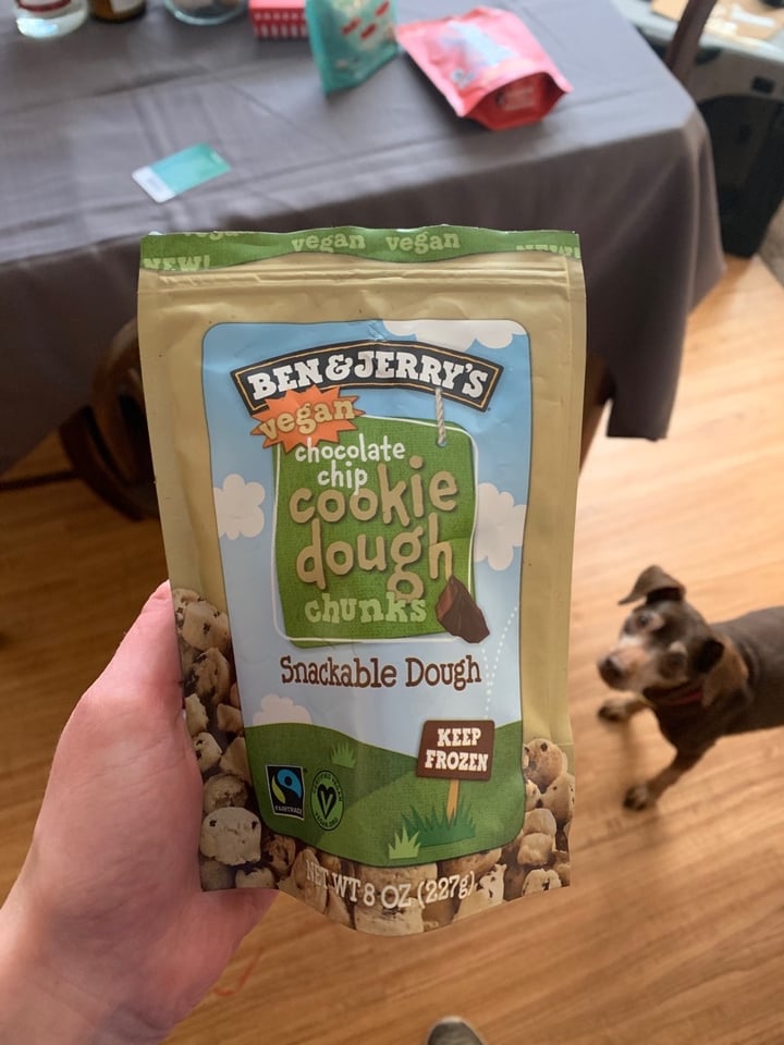 photo of Ben & Jerry's Chocolate Chip Cookie Dough Chunks Snackable Dough shared by @katievalentine on  23 Dec 2019 - review