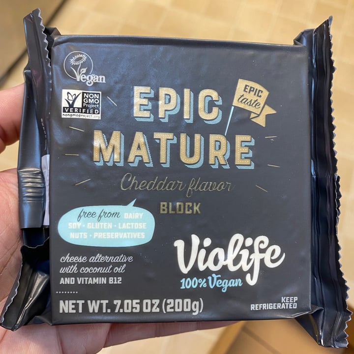 photo of Violife Epic Mature Cheddar Block shared by @sunsh1nedaydream on  16 Aug 2021 - review