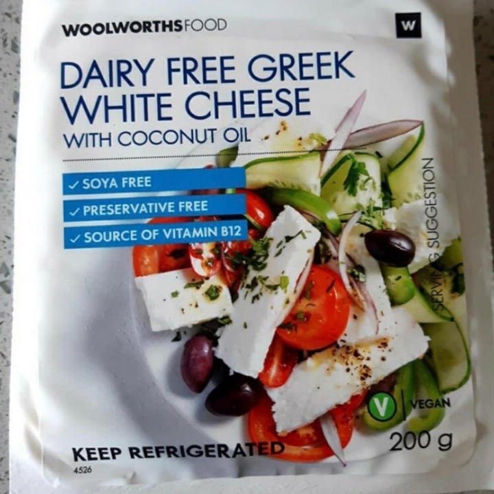photo of Woolworths Food Dairy Free Greek White Cheese shared by @gabygerber on  15 Jul 2021 - review