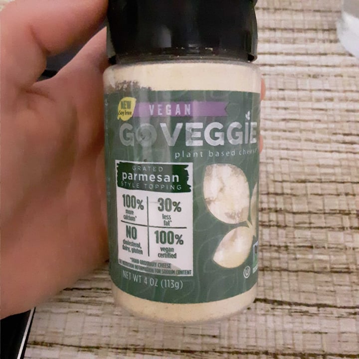 review photo of GO VEGGIE Vegan Parmesan Grated Topping shared by @jaclynnicole on 17 Jul 2020 - review